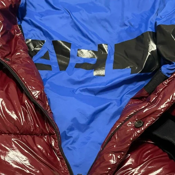 Men's Michael Kors Red Travel Engineered Puffer Jacket, Size XL - Picture 4 of 7